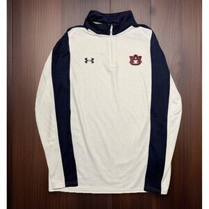 Auburn Tigers Long Sleeve Pullover Under Amour White Quarter Zip Men’s Small
